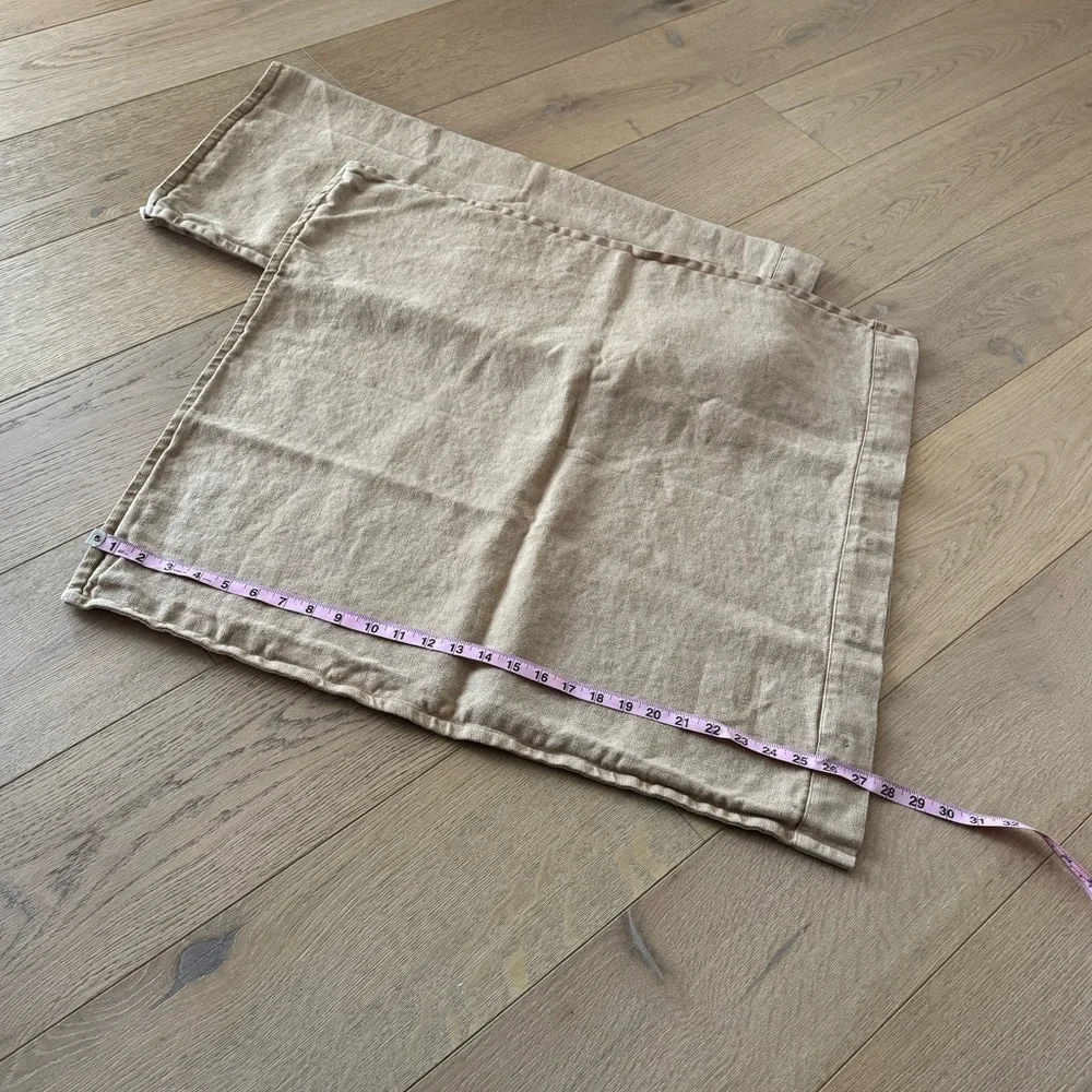 Matteo Los Angeles European Linen Pillow Shams Beige/light brown (Set- 2 Shams)
